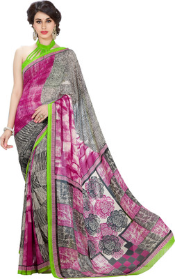 

Khoobee Self Design, Printed Fashion Georgette Saree(Pink, Multicolor), Multicolor;pink