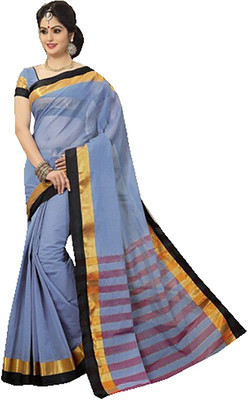 

Ishin Solid Fashion Cotton Saree(Purple)