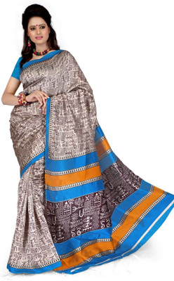 

Cenizas Printed Fashion Cotton Saree(Multicolor), Blue