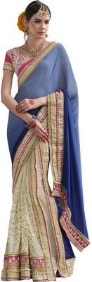

Desi Butik Embroidered Fashion Chiffon, Net Saree(Multicolor)
