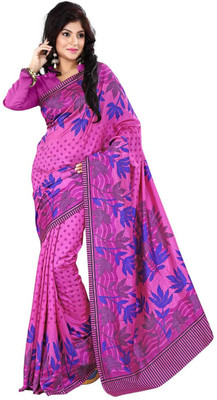 

Roopkala Silks Printed Fashion Dupion Silk Saree(Purple)