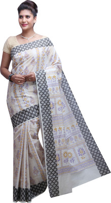 

Darps Self Design Balarampuram Cotton Saree(Multicolor), Cream