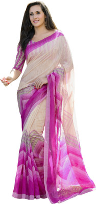 

Khushali Self Design, Printed Fashion Polycotton Saree(Pink, Beige), Beige;pink
