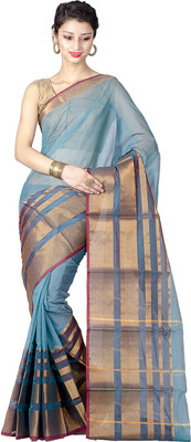 

Chandrakala Woven Banarasi Art Silk Saree(Dark Green), Sea green