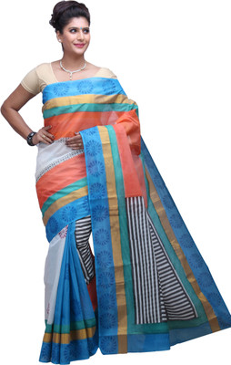 

Darps Self Design Balarampuram Cotton Saree(Multicolor), Cream
