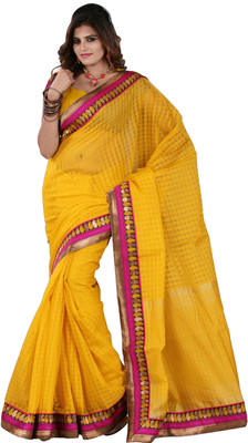 

It's Banii Woven Banarasi Handloom Banarasi Silk Saree(Yellow)