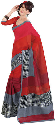 

Party Wear Dresses Printed Fashion Cotton Saree(Red)
