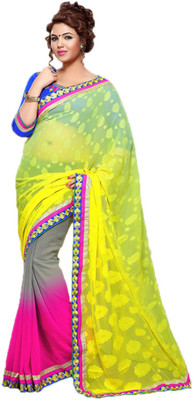 

Indian Wear Online Embroidered Fashion Net Saree(Multicolor)