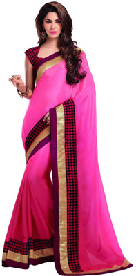 

Saara Printed Fashion Chiffon Saree(Pink)