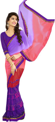 

LaazreeFashion Floral Print Rajkot Handloom Georgette Saree(Multicolor)