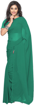

Surupta Solid Fashion Georgette Saree(Green), Bottle green