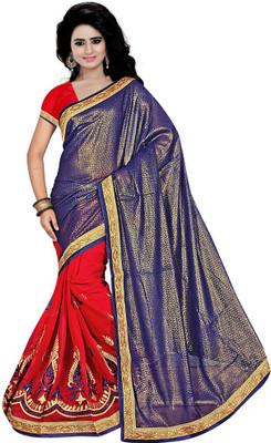 

Party Wear Dresses Embroidered Fashion Georgette Saree(Red)