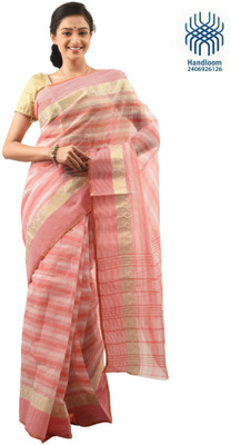 

Tantuja Self Design Dhaniakhali Handloom Cotton Saree(Beige), Biege