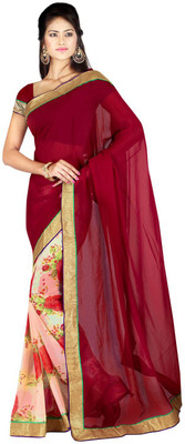 

Desi Butik Floral Print Fashion Art Silk, Chiffon Saree(Multicolor)