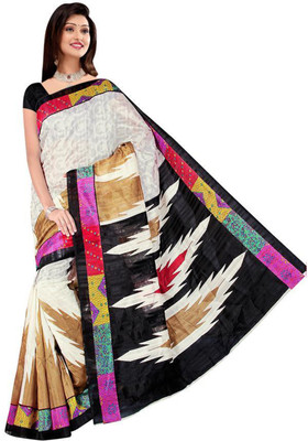 

Khushali Self Design, Printed Fashion Silk Saree(Multicolor), Black:multi;cream