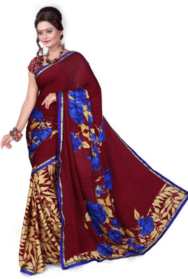 

Cenizas Printed Fashion Georgette Saree(Multicolor), Blue