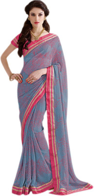 

Vishal Printed Fashion Georgette Saree(Blue)
