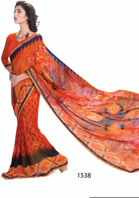 

Ridham Sarees Printed Fashion Handloom Georgette Saree(Multicolor)