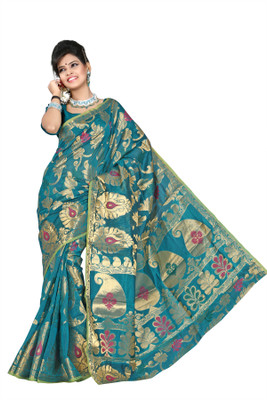 

Mimosa Self Design Kanjivaram Silk Saree(Multicolor), Sapphire