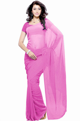 

Khushali Self Design Fashion Georgette Saree(Pink)