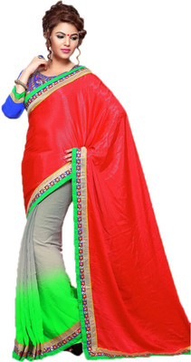 

Party Wear Dresses Embroidered Fashion Net Saree(Multicolor)