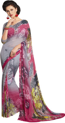 

Vishal Self Design Bollywood Georgette Saree(Grey, Multicolor)