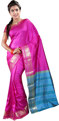 

Anushree Saree Self Design Fashion Chanderi Saree(Multicolor), Pink