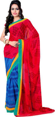 

MannMohh Printed Daily Wear Georgette Saree(Multicolor)