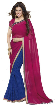 

LaazreeFashion Floral Print Bollywood Georgette Saree(Multicolor)