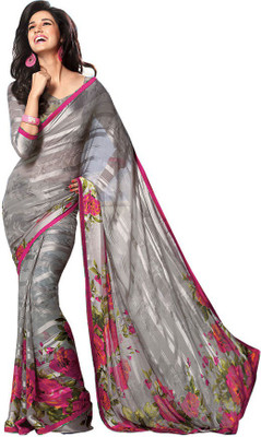 

Party Wear Dresses Printed Fashion Pure Chiffon Saree(Multicolor)