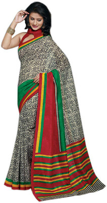 

Indian Wear Online Printed Fashion Pure Chiffon Saree(Multicolor), Multicolor294