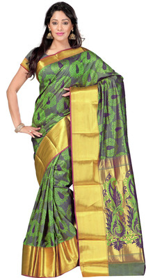 

Lovely Look Printed Daily Wear Art Silk Saree(Grey, Yellow), Grey & gold