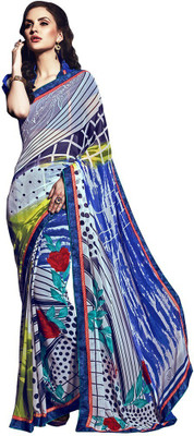 

Desi Butik Printed Fashion Georgette Saree(Multicolor)