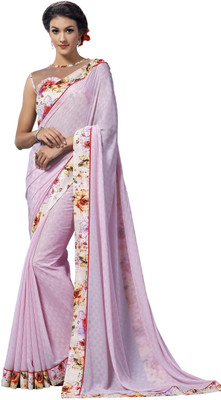 

JTInternational Printed Bollywood Art Silk Saree(Purple)