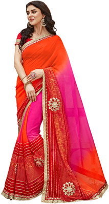 

Shonaya Self Design Fashion Georgette Saree(Pink, Orange)