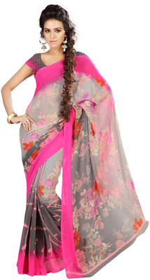 

Indian Wear Online Printed Fashion Georgette Saree(Multicolor), Multicolor52