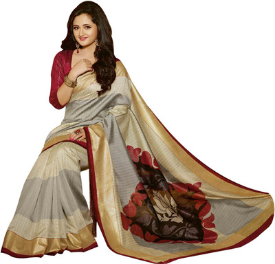 

Archishmathi Floral Print Bollywood Art Silk Saree(Multicolor)
