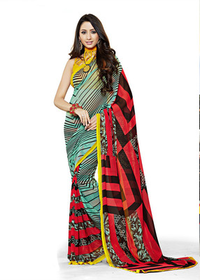 

Hi-Choice Printed Fashion Georgette Saree(Multicolor)