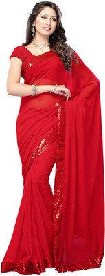 

Party Wear Dresses Printed Fashion Georgette Saree(Multicolor), Multicolor559