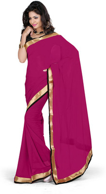 

Party Wear Dresses Solid Fashion Georgette Saree(Maroon)