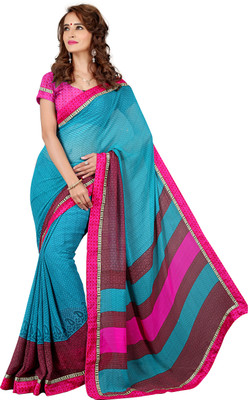 

Jiya Self Design, Printed Fashion Georgette Saree(Light Blue, Pink, Multicolor), Light blue;multicolor;pink