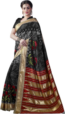 

Sunaina Printed Fashion Cotton Linen Blend Saree(Multicolor)