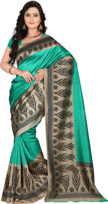 Vastrakala Printed Bollywood Art Silk Saree(Multicolor) available at flipkart for Rs.440