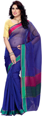 

Mimosa Woven Kanjivaram Cotton Saree(Blue, Royal blue