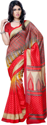 

JTInternational Printed Chanderi Handloom Art Silk Saree(Multicolor)