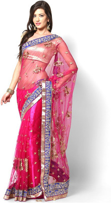 

Lime Solid Fashion Handloom Georgette Saree(Pink)