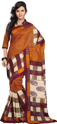 

JTInternational Printed Bhagalpuri Silk Saree(Multicolor)