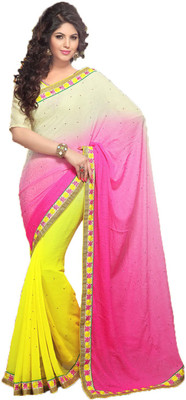 

Stylish Girls Embroidered Fashion Net Saree(Multicolor)