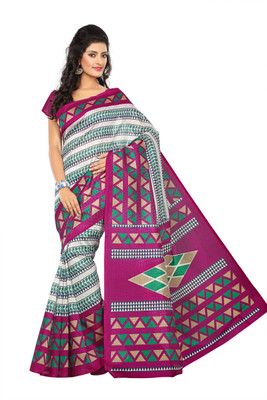 

JTInternational Printed Manipuri Silk Saree(Multicolor)