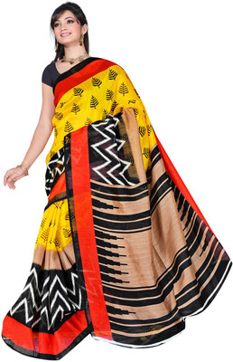 

Parisha Printed Daily Wear Art Silk Saree(Yellow, Beige)